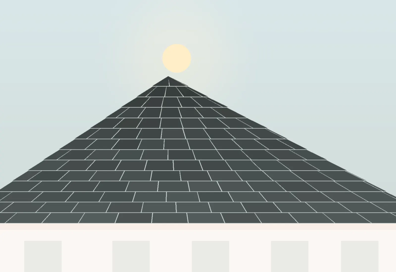 A red clay tile roof